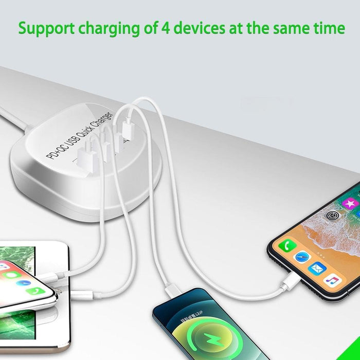 4 Ports USB Mobile Charger
