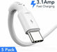 mini 6 inch short iphone charger cable - fast charging cord usb a to type c pack of 5